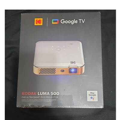 Kodak Luma 500 FHD Ultra Smart DLP Projector Gold Google TV HDR10 Bluetooth HDMI