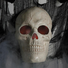 Animated Giant Plastic Skull Halloween Decoration, 19 3/4" - Morris Costumes