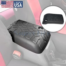 Black Central Armrest Box Pad Cover Accessories For 1997-06 Jeep Wrangler Tj