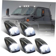 5PCS LED Cab Roof Marker White Lights Compatible with 1988-2002 Smoked White