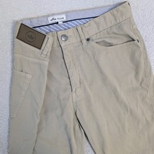 Peter Millar Crown Mens Superior Soft 5 Pocket Pants Beige Khaki 35x30 Stain