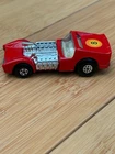 1970 MATCHBOX LESNEY SUPERFAST 19 RED/OR ROAD DRAGSTER IVORY INTERIOR METAL BASE
