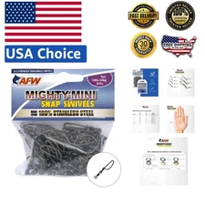 American Mighty Mini Snap Crane Swivels - 600lb  Stainless Steel Tackle