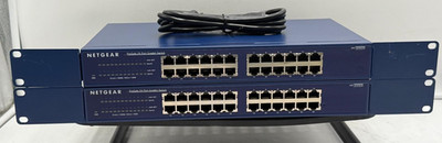 LOT OF (2) Netgear ProSAFE 24-Port Gigabit Switch JGS524  w/ Power Cord