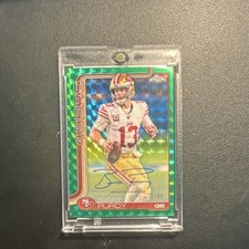 Topps 2025 Chrome Football Brock Purdy #BA-BP 49ers Green Autograph /99