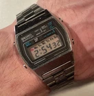 Vintage Seiko A128-5010 Steel Digital Watch Chronograph Day Date Japan Quartz LC