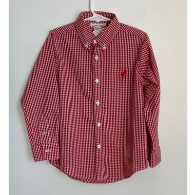 The Beaufort Bonnet Company Dean's List Dress Shirt Red Gingham size 5