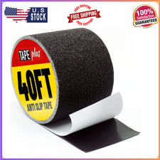 Tape Plus Anti Slip Tape for Stairs Black 4" x 40 Feet  with 80 Grit Traction