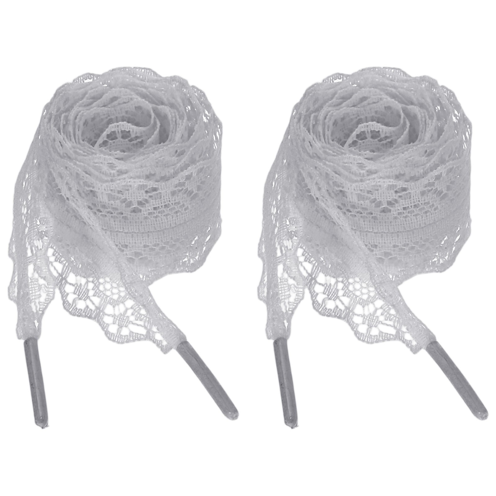 APL 2 Paia Lacci Piatti per Scarpe 2.2CM Larghezza 120CM Lunghezza Lacci per Scarpe in Pizzo Grigio