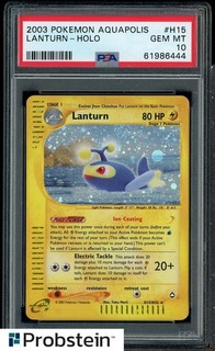 2003 Pokemon Aquapolis #H15 Lanturn Holo with Swirl PSA 10 GEM MINT