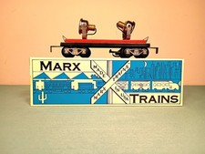 MODERN MARX TRAINS RED DUAL FLOODLIGHT CAR #73520 (R) 8 WHL O GAUGE MINT  lot63
