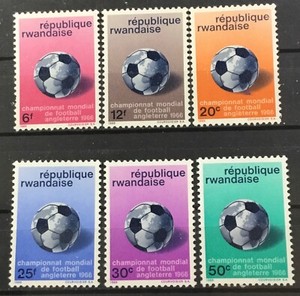 RWANDA #176-181. WORLD CUP CHAMPIONSHIPS.    MNH