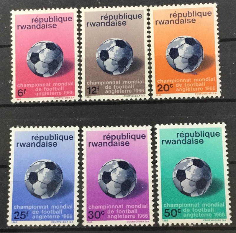 RWANDA #176-181. WORLD CUP CHAMPIONSHIPS.    MNH