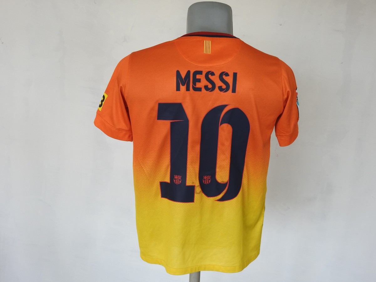 FC バルセロナ12/13アウェイユニフォームMessi 10 S FC Barcelona 2012 Away Jersey #10 Messi Nike Orange Shirt Size