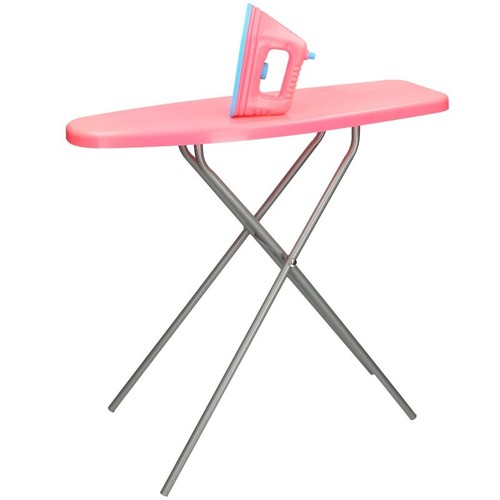 Pink Ironing Board & Iron Metal Legs Kid Girls Pretend Role Play Toy Gift - Picture 3 of 6