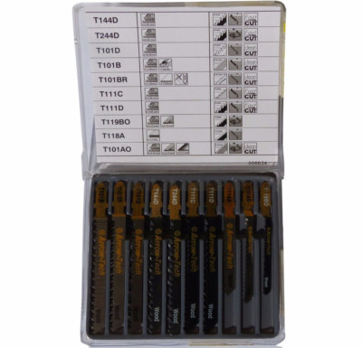 10x Stichsägeblätter T-Schaft für Bosch PROFI Stichsägeblatt Set Holz PVC Metall