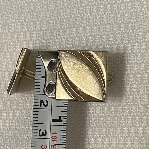 Di Gino MCM 50’s Square Eye Diamond Cut Silver Tone Cufflinks Pair Vintage - Picture 8 of 12