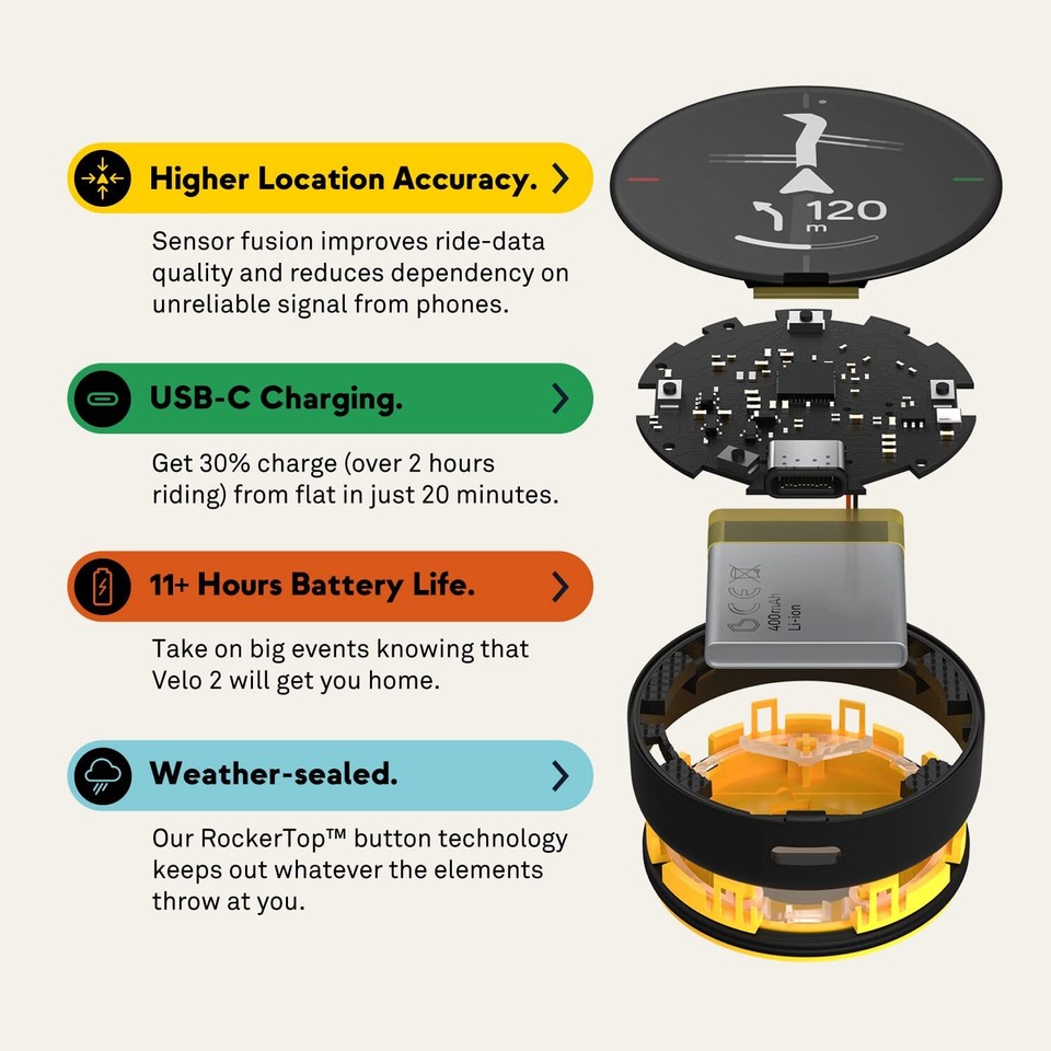Beeline Bike GPS Computer Velo 2 Wireless Global Navigation Map