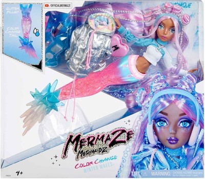 Mermaze  HARMONIQUE Meerjungfrauen-Puppe Flosse  Farbwechsel&mit Glitzerfüllung