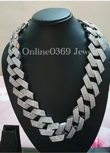 Mens D Vvs Moissanite Miami Cuban Chain 