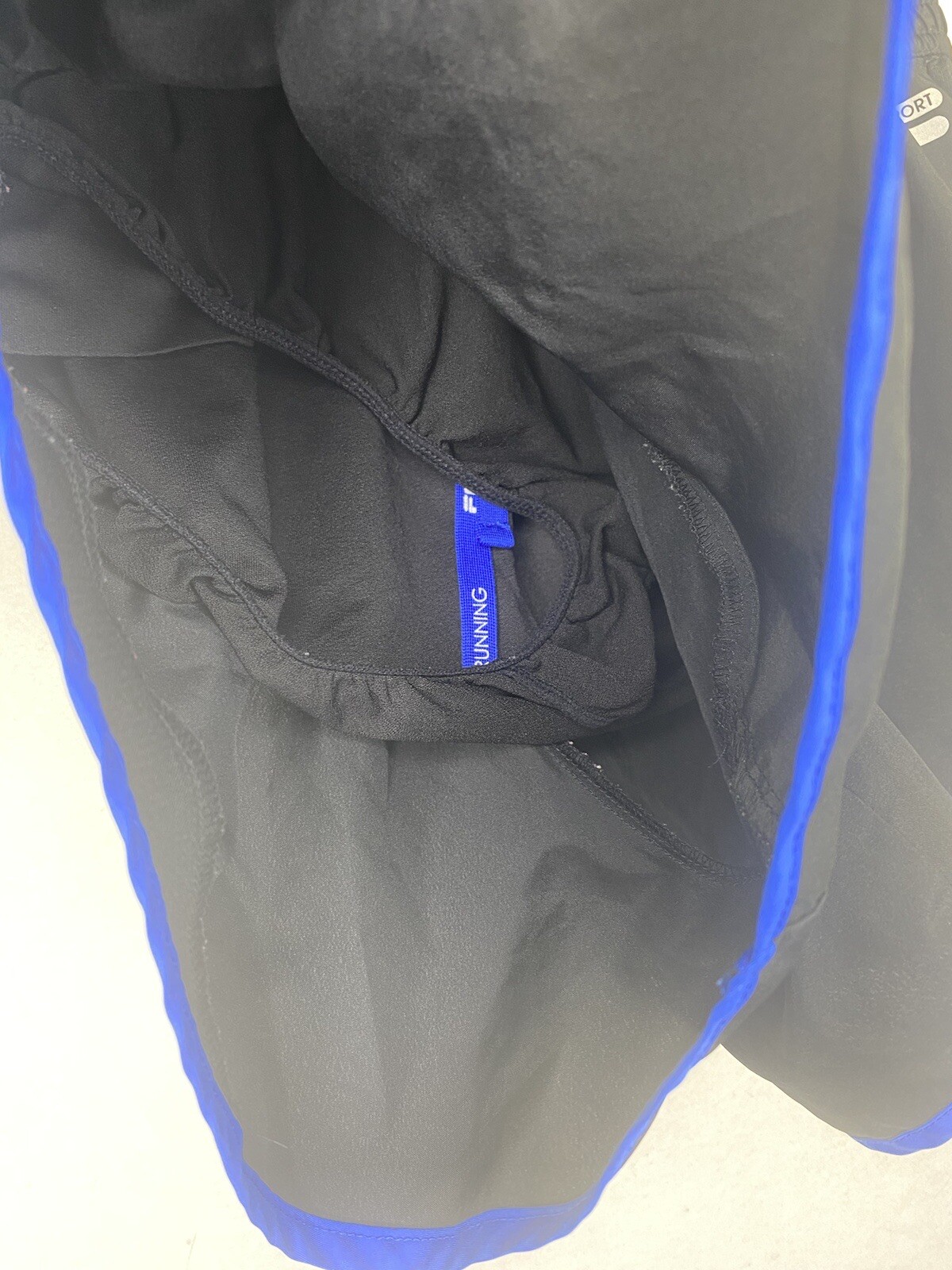 Pantaloncini corti Fila Sport taglia small nero blu bianco con coulisse palestra attiva corsa