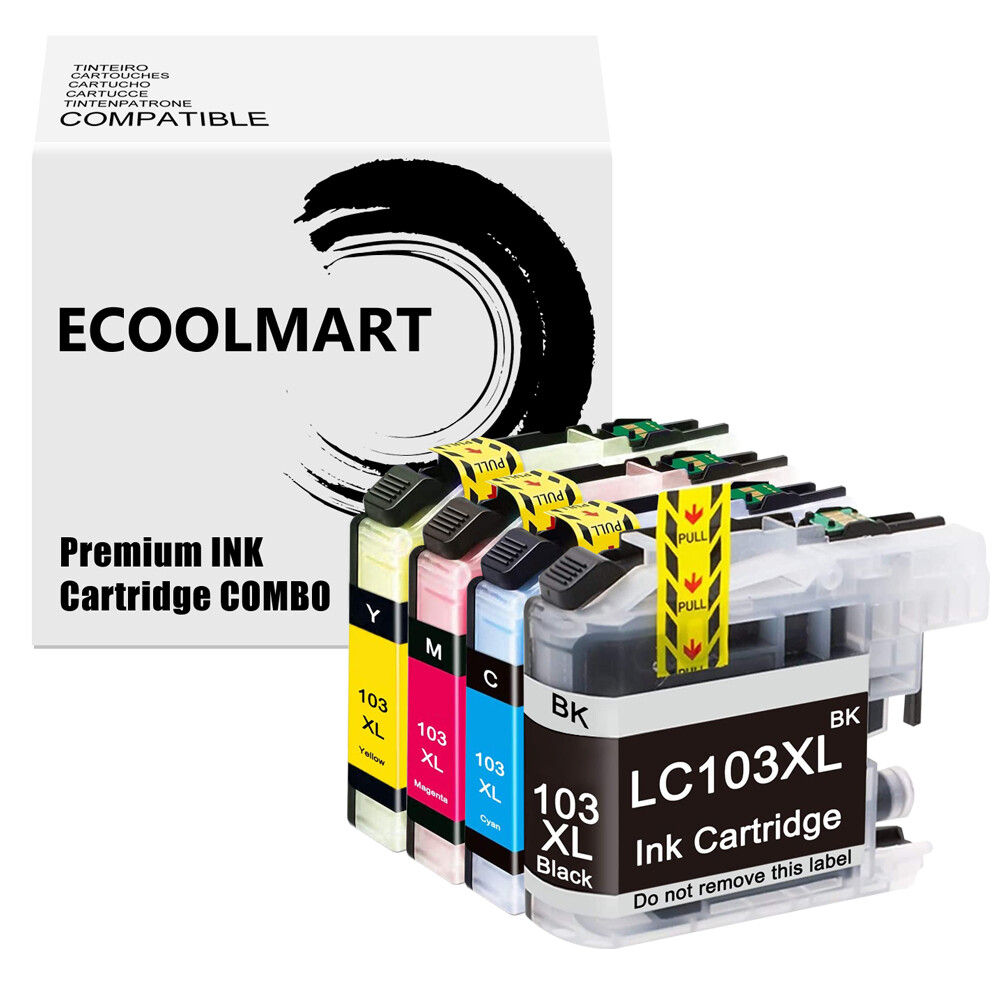 4PK Ink Cartridge fits Brother LC103 MFC-J4710DW MFC-J475DW MFC-J6520DW J875DW