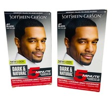 2 Softsheen-Carson Dark  Natural 5-Minute Haircolor Jet Black Gray Coverage Dye