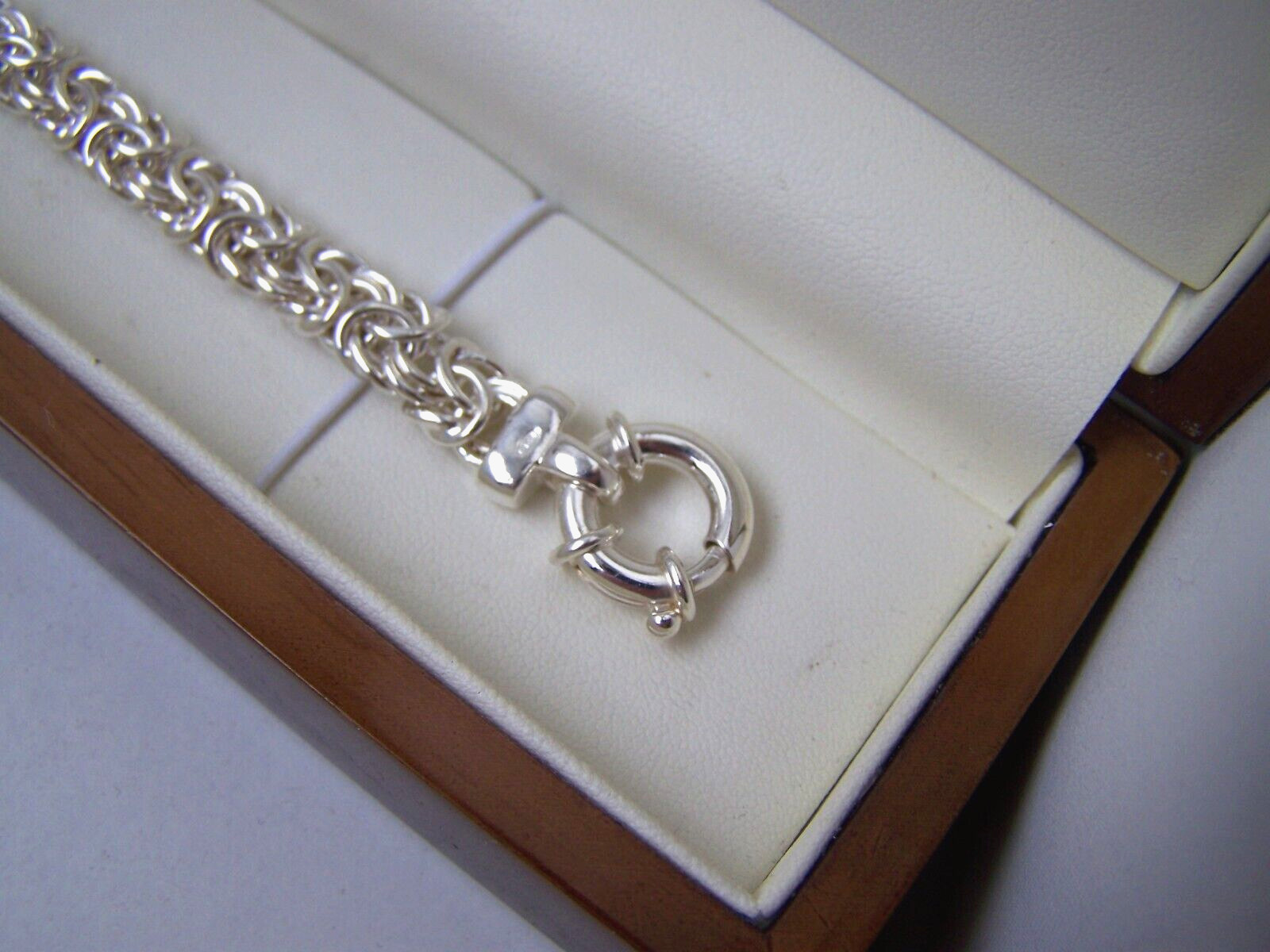 SUPERB SOLID 925 STERLING SILVER BYZANTINE CHUNKY… - image 5