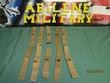 1 LOT OF 10 MOLLE II USMC COYOTE CUMMERBUND STAYS MTV CLIP UTILITY STRAPS SNAPS 