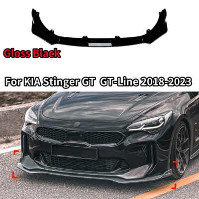 Gloss Black Front Bumper Lip Kit Splitter For Kia Stinger GT-Line 2018-2024 2019