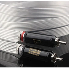 HiFi RCA Cable 7N OCC Silver-Plated Audio Signal Cable RCA Rhodium Connector NEW