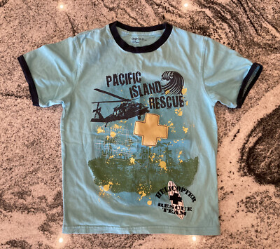 Gap Kinder Jungen Medium (8-9 Jahre) blau Pacific Island Rescue T-Shirt