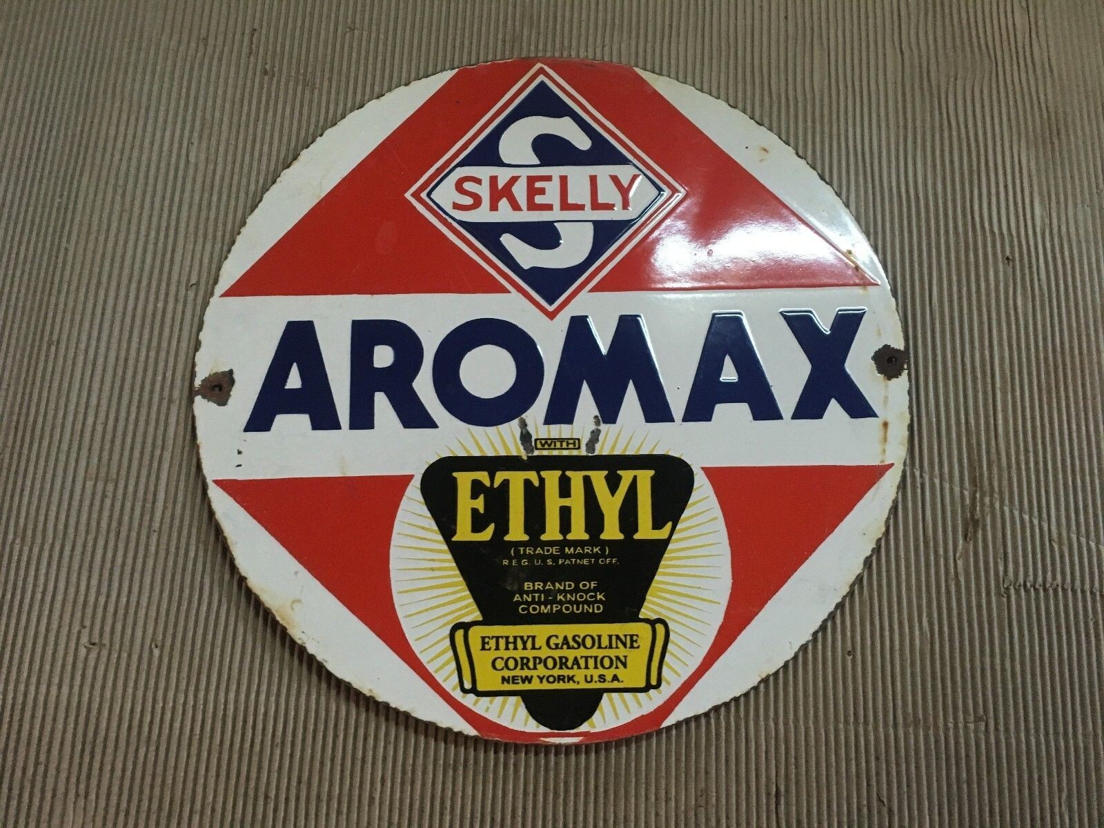 LETRERO ESMALTE DE PORCELANA AROMAX 30X30 PULGADAS