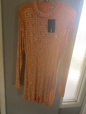 Fashion Nova You’re Amazing To Me Studded Shorts Romper Orange 3X NWT