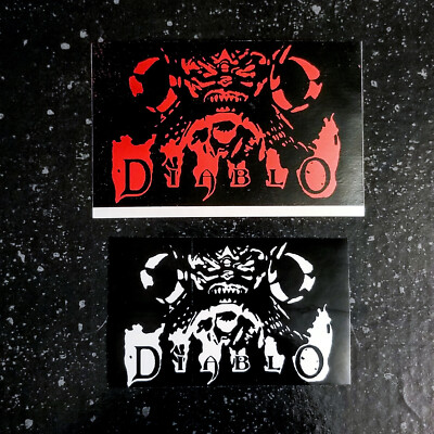 [4'' x 2'']  [Vinyl Bumper Sticker] - Diablo Logo - PC 2 Resurrected RPG Blizzard