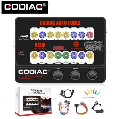 GODIAG GT100 Auto Tool OBDII Break Out Box E/CU Connector Testing Platform