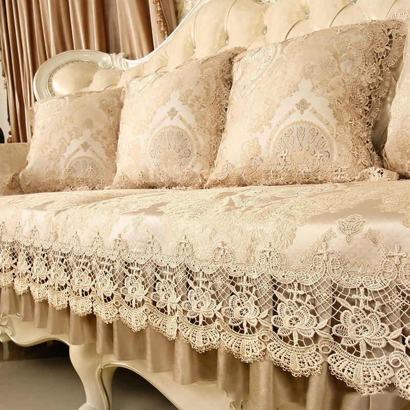Europe Lace Sofa Cover 1 2 3 Seater Luxury Furniture Armchair Slipcover Non slip