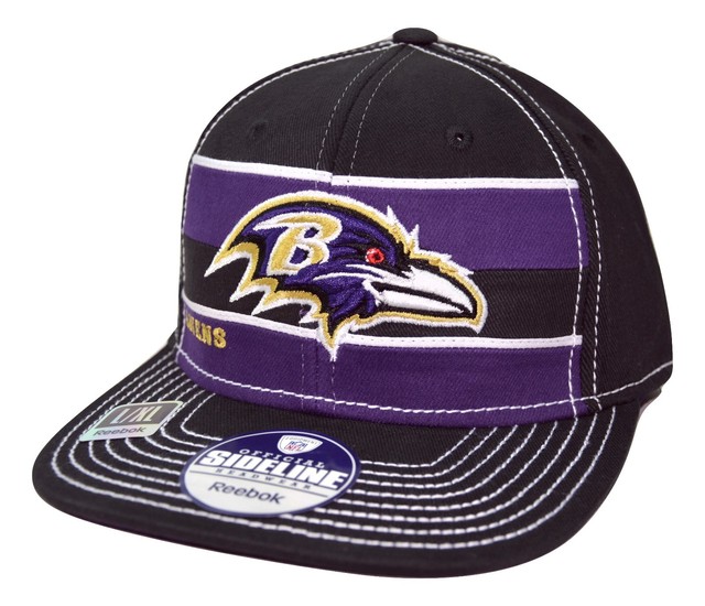 Baltimore Ravens Reebok NFL Football Scrimmage Stretch Fit Flat Bill