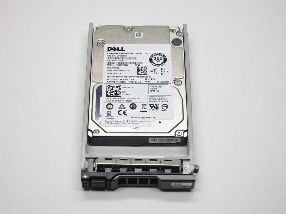7FJW4 DELL 300GB 15K SAS 2.5" 12Gb/s HDD 13Gen - NOB - Image 2 of 3