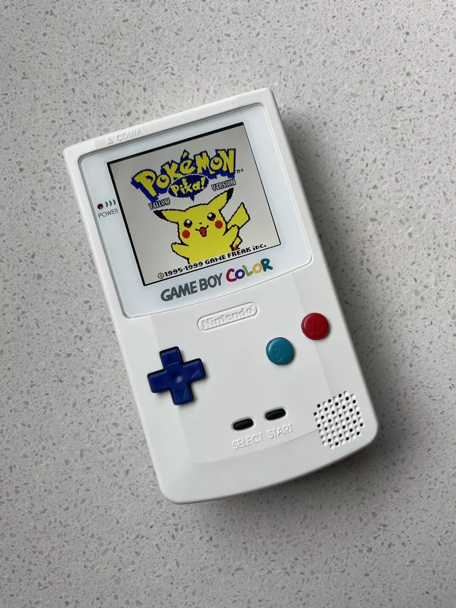 Nintendo Gameboy Color Colour Game Boy BACKLIT IPS Q5 V2 GBC 🔹SOLID WHITE🔹