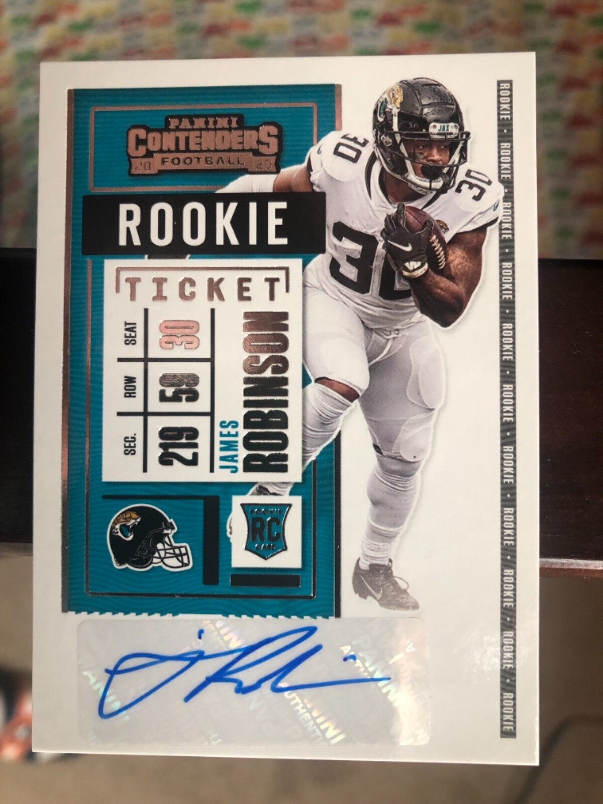 James Robinson 2020 Panini Contenders Rookie Ticket Variation /50 auto autograph
