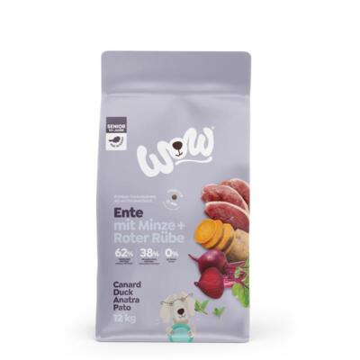 Wow Dog Trocken Senior Ente | 12kg Hundetrockenfutter
