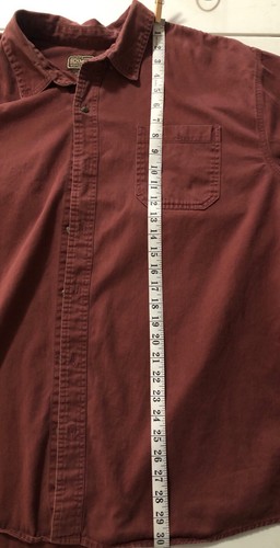 C.E. Schmidt Workwear Men’s Button Up Long Sleeved Shirt Wine Color Size 2X - Picture 9 of 11