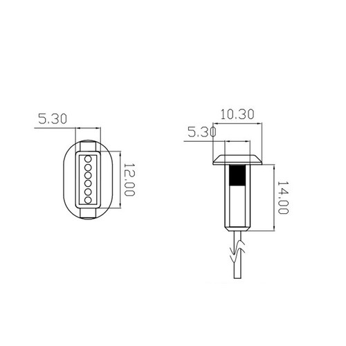 4 Pin Press Type USB Connector Type-C Waterproof With PH 2.0 Female Socket-$r - Zdjęcie 2 z 16