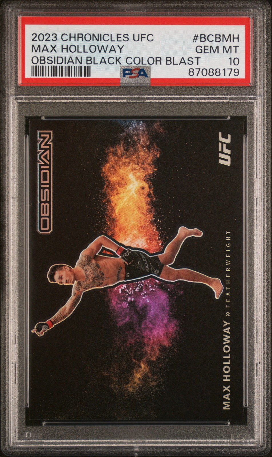 2023 Panini Chronicles UFC - Obsidian Black Color Blast Max Holloway #BCB-MH