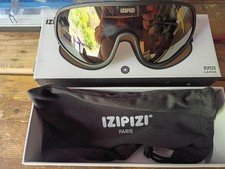 Izipizi Paris Speed L Brown Gold Mirrored Sunglasses - New w/ Box