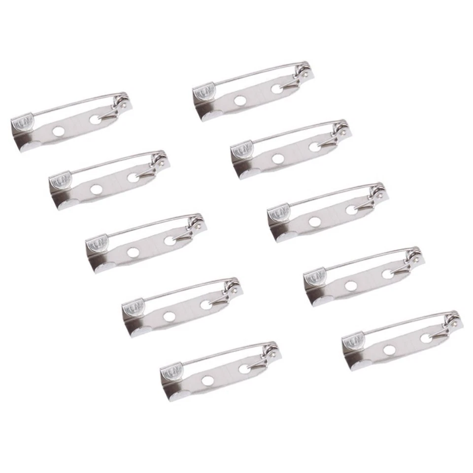 50pcs 20mm Stainless Steel Back Safety Catch Bar Brooch (Silver) Catch bar pin - Image 3 of 4