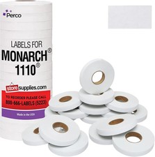 White Pricing Labels For 1110 17000 Labels 16 Rolls Value Pack Made In The USA