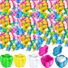 200 Pcs Colorful Tooth Savers Box, Plastic Tooth Holders Bulk for Boys Girls Kid