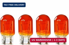 4 Pack 7444NA 7444 Amber Bulb,Brake/Tail/Turn Signal Light Bulbs.  7443NA T20 A